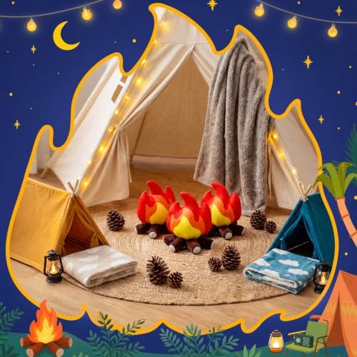 4 Pack Campfire Plush Toys Fake Fire Firewood Plush Pillow - Image 5