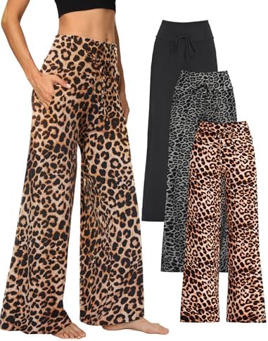 Showitty Wide Leg Pants for Women with Pockets, High Waist Yoga Lounge by Showitty