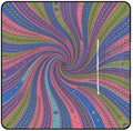 Large Foldable Picnic Blanket Abstract Print Purple Pink 78.7x78.7 Inch by Unknown