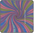 Large Foldable Picnic Blanket Abstract Print Purple Pink 78.7x78.7 Inch by Unknown