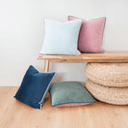 MONDAY MOOSE Decorative Throw Pillow Covers Cushion Cases, Set of 4 Soft Velvet Modern Double-Sided Designs, Mix and Match for Home Decor, Pillow Inserts Not Included (22x22 inch, Pink/Blue) - Image 5