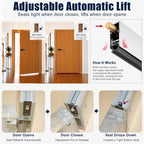 Automatic Drop Down Door Sweep - Concealed Recessed Draft Stopper Seal for Energy Efficiency, Soundproofing, and Pest Control - Ideal for Home & Office Use - Image 2