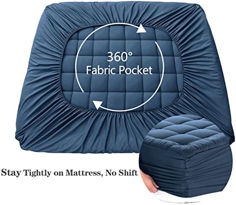 EASELAND Queen Size Mattress Pad Pillow Top Mattress Topper Cotton Top - Image 4
