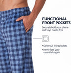 DOCKERS Fleece Pajama Pants for Men, 2 Pack Lounge Sleepwear with Pockets - Image 3