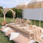 14 Pack Extra Large White Picnic Blanket Kit 91x71'' Outdoor Boho Rug Decor - Image 3