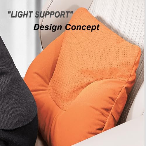 Car Neck Pillow Set for Rivian R1S 2022 2023 2024 2025, Leather Car Headrest Lumbar Support Waist Backrest Head Support Cushion,Black - Image 6