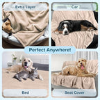 PETMAKER Water-Resistant Dog Blanket, Tan, 60” x 80” - Image 6