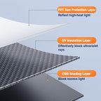 Blackout Roller Blinds Suction Cup Thermal Insulated Shades for Home & Office 100% Light Blocking Retractable Shade No Drill Easy Installation(14X56IN) - Image 3