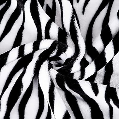 MACEVIA Flannel Fleece Twin Blanket for Couch, Zebra Blanket Black and White for Adult, Lightweight Warm Cozy Soft for Bed Sofa 260GSM, Suitable for All Seasons (Black Zebra,60x80inches) - Image 4