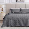 Love's cabin Twin Quilt Set, Lightweight Bedspread Comforter, Dark Grey by Lovescabin