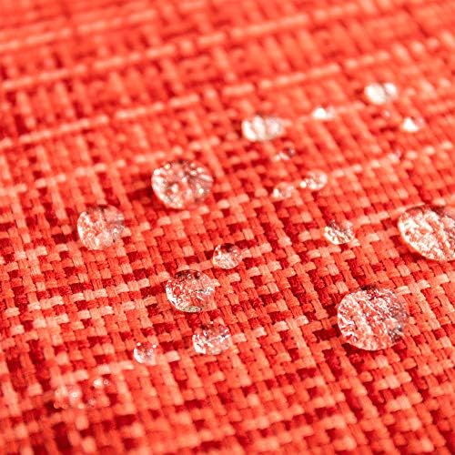 Kevin Textile Outdoor Waterproof 26x26 Inch Pillow Covers 2 Pack, Red - Image 2