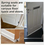 Yaocom 2strip 32" Vinyl U Shape Door Bottom Seal Slide on Door Sweep, White - Image 6