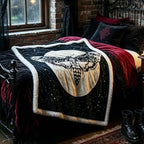 Sleepwish Throw Blanket Sherpa Fleece Halloween Black King Blanket Moth - Image 7