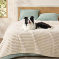 Bedsure ComfyFleece® Waterproof Blanket for Bed, Queen（86"x108"） Cream by BEDSURE