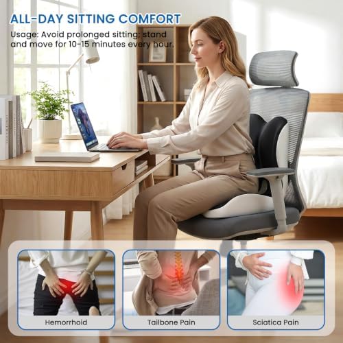 Car Seat Cushion Reducing Sciatica Pressure, Back & Tailbone Comfort - Image 3