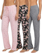 3 Pack Women's Pajama Pants Soft Lounge PJ Bottoms Comfy Sleepwear Pijamas by RealEssentials