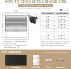 AOSKY No Drill Cordless Light Filtering Cellular Shade 35.5"W x 48"H Black - Image 2