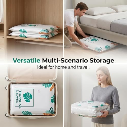 2026 New No‑Pump Vacuum Storage Bags, Large Cube Vacuum Seal Bags, Large Storage Compression Bags, Heavy-Duty Press & Seal For Clothes Press & seal, Perfect for bulky bedding (1) - Image 6