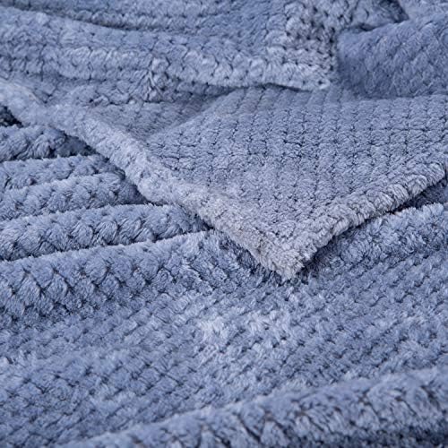 Fuzzy Throw Blanket, Plush Fleece Blankets for Adults, Toddler, Boys and Girls, Warm Soft Blankets and Throws for Bed, Couch, Sofa, Travel and Outdoor, Camping (Queen(80"x90"), XXL-Smoked Blue) - Image 5
