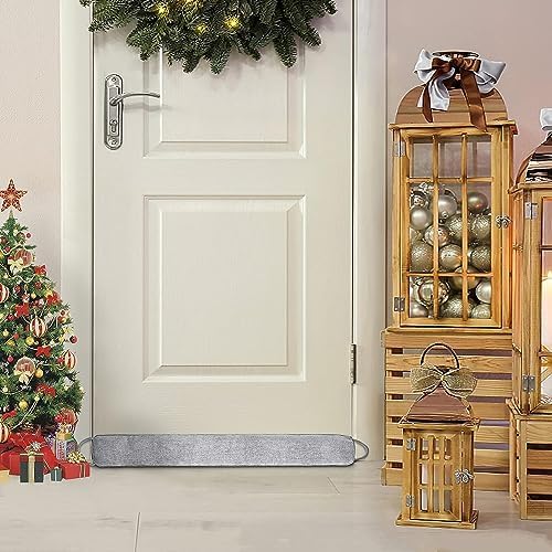 Triangle Under Door Draft Stopper Noise Blocker 40 Inches for Door Bottom Air Seal Insulation and Soundproof, Heavy Duty Weather Guard Snake Stripping, Gray - Image 6