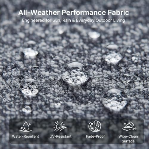 Outdoor Throw Pillow Set of 2 with Inserts, Outdoor Lumbar Pillow Water Resistant for Patio Furniture, 18x18 Inch Outdoor Pillows with Removable Zipper Cover - Image 2