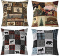 Feelyou Rustic Bear Throw Pillow Covers Decorative 18" x 18" Inches by Feelyou