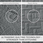 Love's cabin Quilts for Full Bed Dark Grey Bedspreads Bedding Set - Lightweight Bedspread Comforter - Coin Pattern Bedding Coverlet for All Season - 3 Pieces (1 Quilt, 2 Pillow Shams) - Image 3