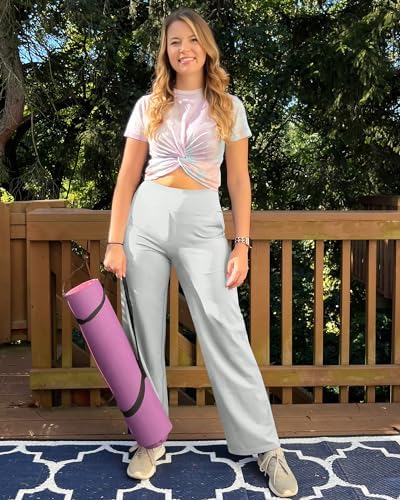G4Free Yoga Pants for Women Wide Leg Pants with Pockets High Waisted - Image 2