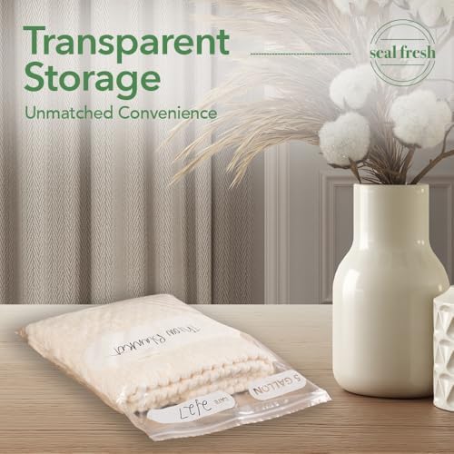 Seal Fresh 5 Gallon Large Plastic Storage Bags - 18 x 24 Inch (90 Count) - Reusable Write-On XXL Extra Large Big Oversized Clear Jumbo Zip Top Bags with Sealable Zipper for Clothes, Travel, Moving - Image 5