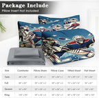 WeCozy Full Comforter Set with Sheets, 7 Pieces Hockey Vintage Bedding - Image 6