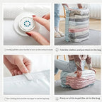 No Pump Large Capacity Vacuum Storage 3d Compression Bags 3-Sec Fast,Thickened Pump Free Stereoscopic No-Pump Compression Bag for Clothes,Travel,Beddings (2M+2L) - Image 6