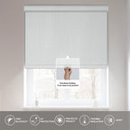 Boolegon Blackout Roller Shades for Windows, White, 22" W x 48" H - Image 4