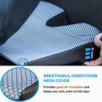 Memory Foam Car Seat Cushion for Driving - Ergonomic Wedge Cushion for Back Pain, Sciatica Relief - Non-Slip Truck Seat Pad for Long Sitting - Office Chair Support 17.5 x 15 x 3.5 (Pack of 2) - Image 4