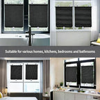 Blackout Roller Window Shades, Cordless Blinds No Tools No Drill Pull Down Window Shades W 12 16 18 24 28 31in, Thermal Insulated Fabric UV for Home, Office, Bedroom(Polka Dots,20" W x 54" H) - Image 6