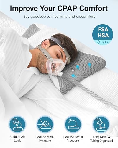 Elviros HSA/FSA CPAP Pillow for Side Sleeper Adjustable Sleep Apnea Pillow - Image 3