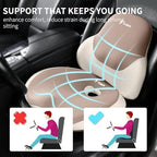 FLORICH Seat Cushion and Lumbar Support Pillow for Office Chair Car Neck Headrest Pillow Memory Foam Seat Pads Pressure Relief Back Cushion and Carseat Pads(Brown) - Image 3