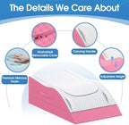 TranquilRelax Leg Elevation Pillows for After Surgery, Wedge Pillow, Pink - Image 4