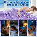 inhand Cooling Blanket Full Size (80"x90") - Double Sided Cooling Blankets for Hot Sleepers, Soft Lightweight Summer Blanket for Beach, Sofa Bed Couch, Room Decor, Gifts for Women Lavender Purple - Image 4