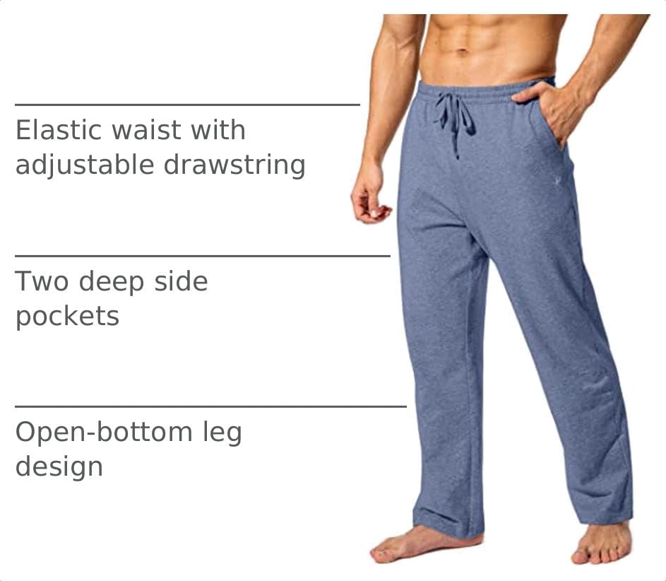 Pudolla Men's Cotton Yoga Sweatpants Athletic Casual Pants with Pockets - Image 4
