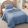 Exclusivo Mezcla Reversible Twin Quilt Bedding Set, Grayish Blue by ExclusivoMezcla