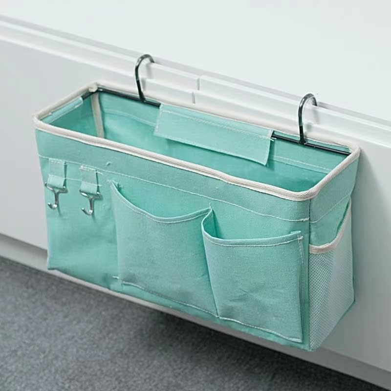 School dormitory upper bunk bedside storage hanging bag bedside fabric sundries hanging basket household essential storage (pink clouds, 38 * 21 * 13) - Image 4