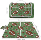 Waterproof Sandproof Picnic Mat Retro American Football Field Large Outdoor Picnic Blanket Family Camping Beach Blanket for Park - Image 2