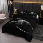 Nttopship Sea Turtle Comforter Set Queen Size, Animal Black Turtle Sea Soft 3 Pcs,Sea Turtle Bedding Set for Kids,Black Night Turtle Themewith 1 Comforter and 2 Pillowcases - Image 2