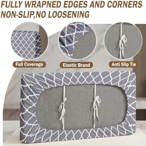 Britimes RV Dinette Cushion Covers Set, 6 Pack, for Camper, Geometric Happy - Image 4