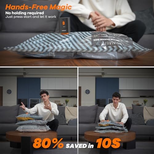 Vacuum Bags for Travel with Wireless Pump for Carry on Luggage or Suitcase - Image 5