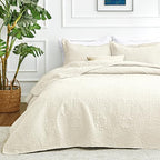 Love's cabin King Size Quilt Bedding Set Beige Bedspreads - Bed Summer Lightweight Bedspread Comforter - Coin Pattern Bedding Coverlet for All Season - 3 Pieces (1 Quilt, 2 Pillow Shams) by Lovescabin