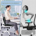 Ergonomic Waist Support and Seat Cushion, 2-in-1 Memory Foam Pad (Black) - Image 3