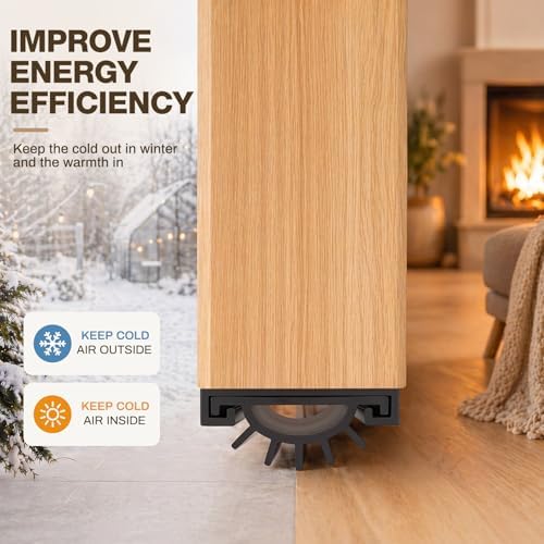 FoldTier 2 Pack Black 32 Inch Door Sweep for Bottom, Door Draft Stopper - Image 5
