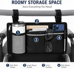 Side Storage Organizer Bag for Permobil Permobil_M3_Corpus 2016-2026, Multi Pocket Armrest Pouch with Zipper Compartment, Universal Carry Organizer for Personal Items - Image 2