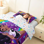Erosebridal Black Girls Comforter Set Magical African American Twin Bedding Set Rainbow Afro Pretty Girls Comforter Love Music Purple Girl Duvet Insert for Teens Kids Princess Cute Room Decor - Image 4